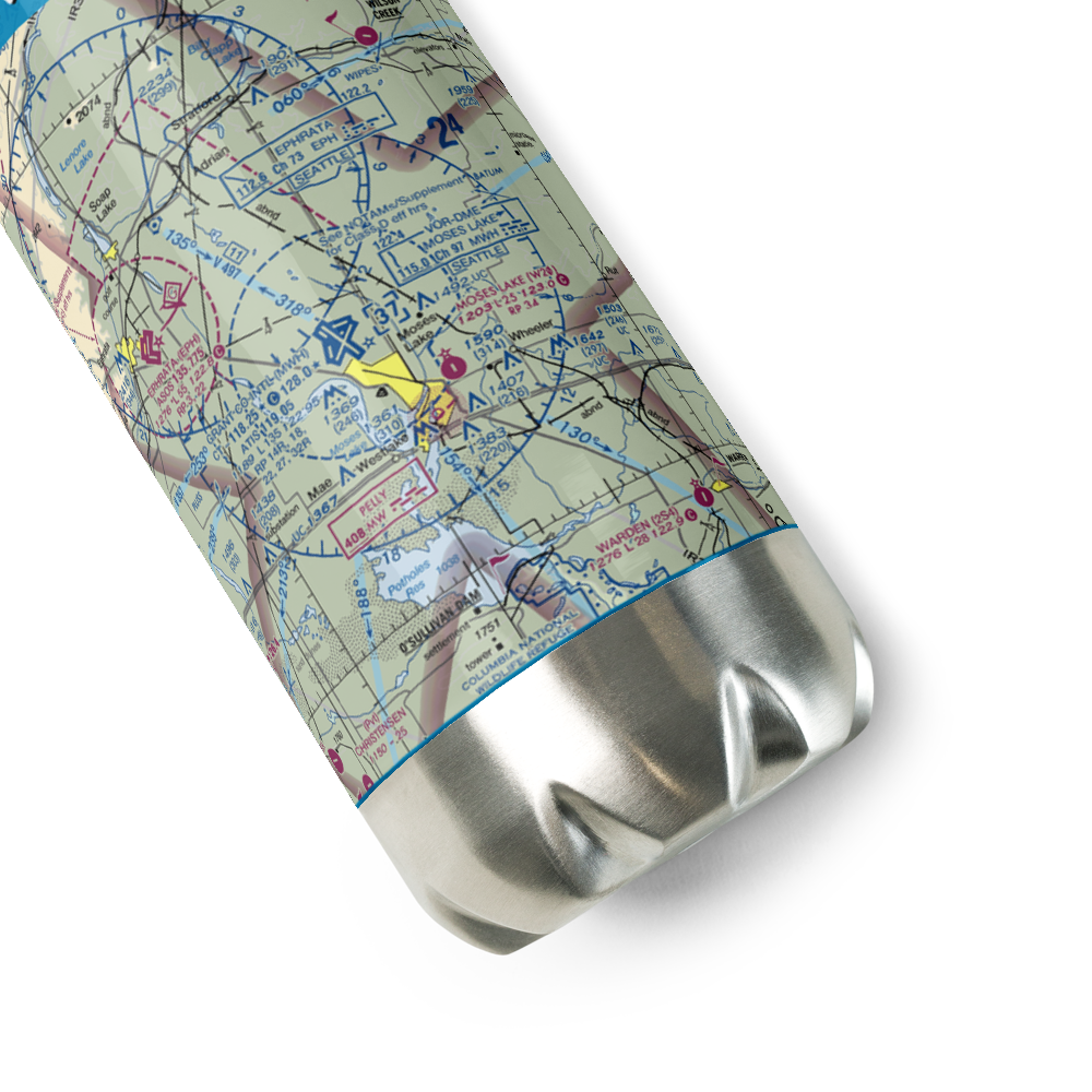 Grant County International Airport (MWH) VFR Sectional Water Bottle 