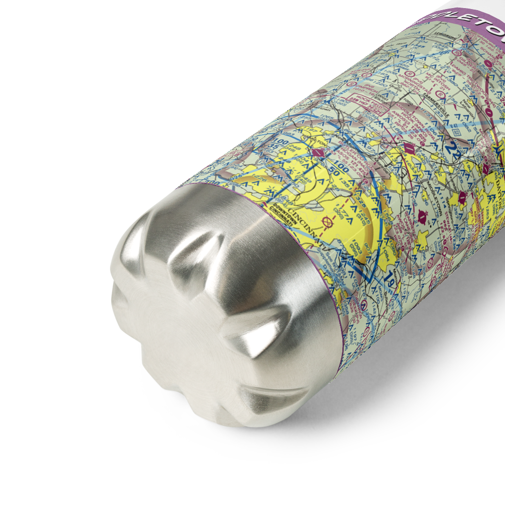 Middletown Regional Airport (MWO) VFR Sectional Water Bottle 