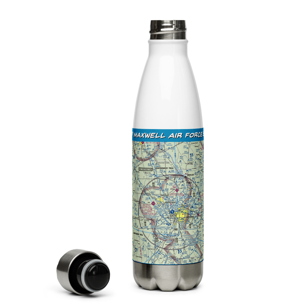 Maxwell Air Force Base (MXF) VFR Sectional Water Bottle 