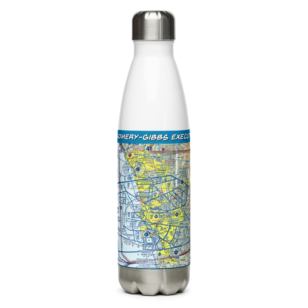 Montgomery-Gibbs Executive Airport (MYF) VFR Sectional Water Bottle 