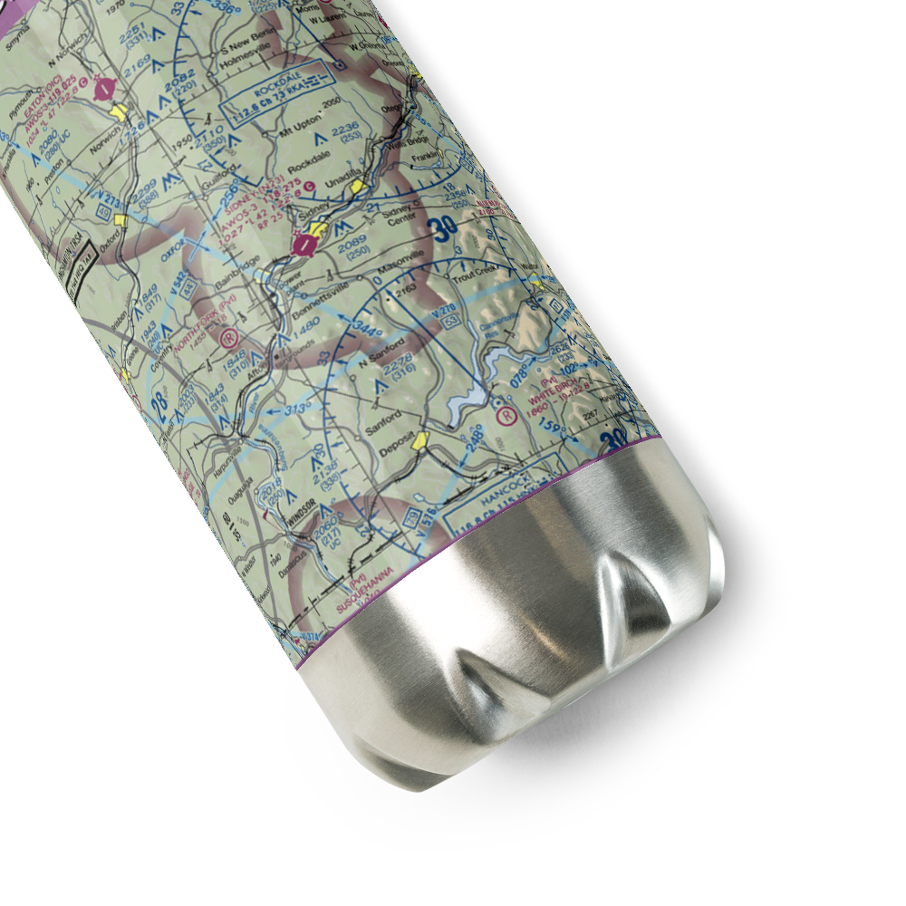 Sidney Municipal Airport (N23) VFR Sectional Water Bottle 