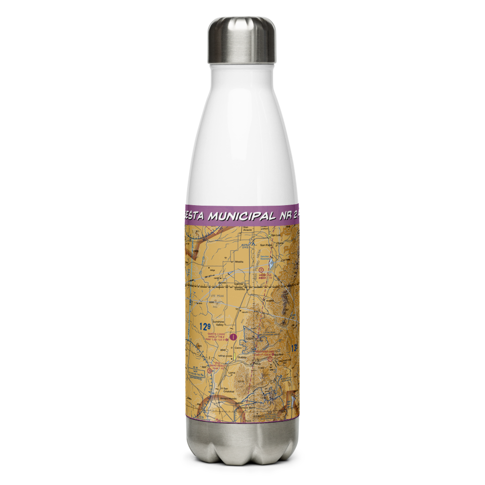 Questa Municipal Nr 2 Airport (N24) VFR Sectional Water Bottle 