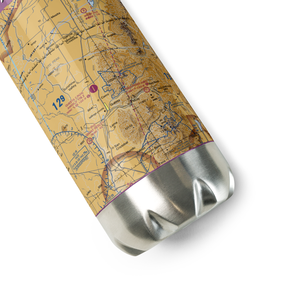 Questa Municipal Nr 2 Airport (N24) VFR Sectional Water Bottle 