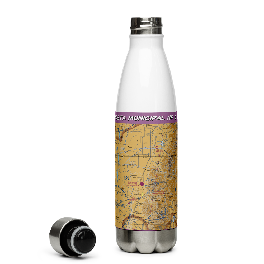 Questa Municipal Nr 2 Airport (N24) VFR Sectional Water Bottle 