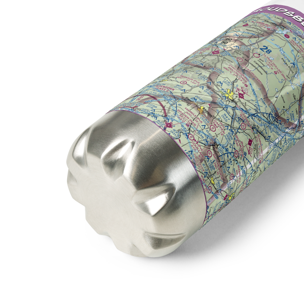Stroudsburg Pocono Airport (N53) VFR Sectional Water Bottle 