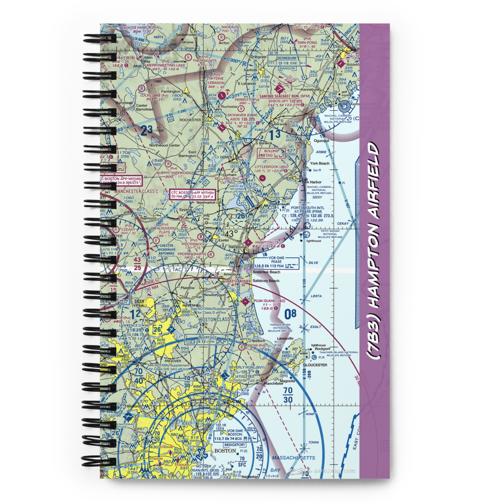 Hampton Airfield (7B3) VFR Sectional Notebook 