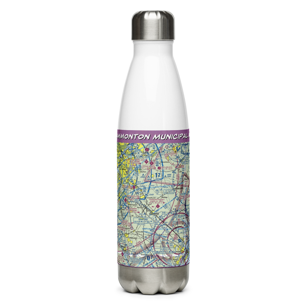 Hammonton Municipal Airport (N81) VFR Sectional Water Bottle 