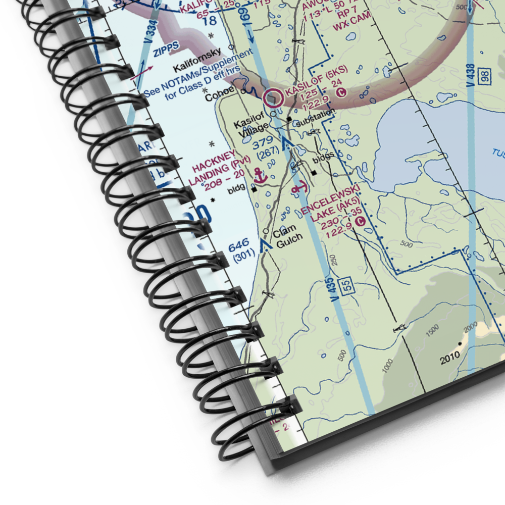 Dan France Airport (7AK6) VFR Sectional Notebook 
