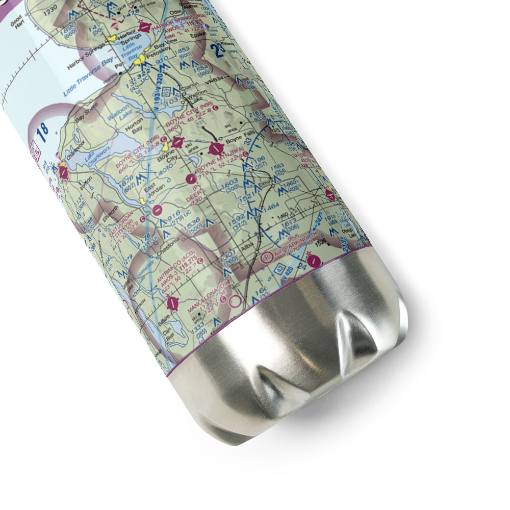 Boyne City Municipal Airport (N98) VFR Sectional Water Bottle 