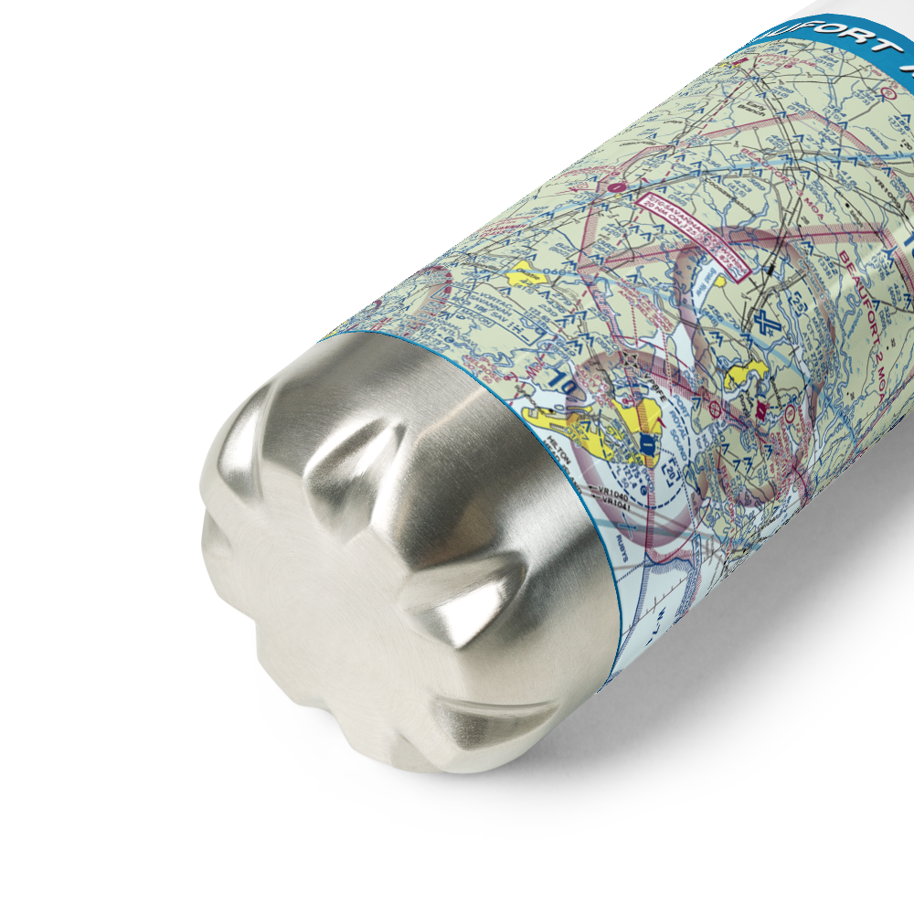 Beaufort MCAS - Merritt Field (NBC) VFR Sectional Water Bottle 