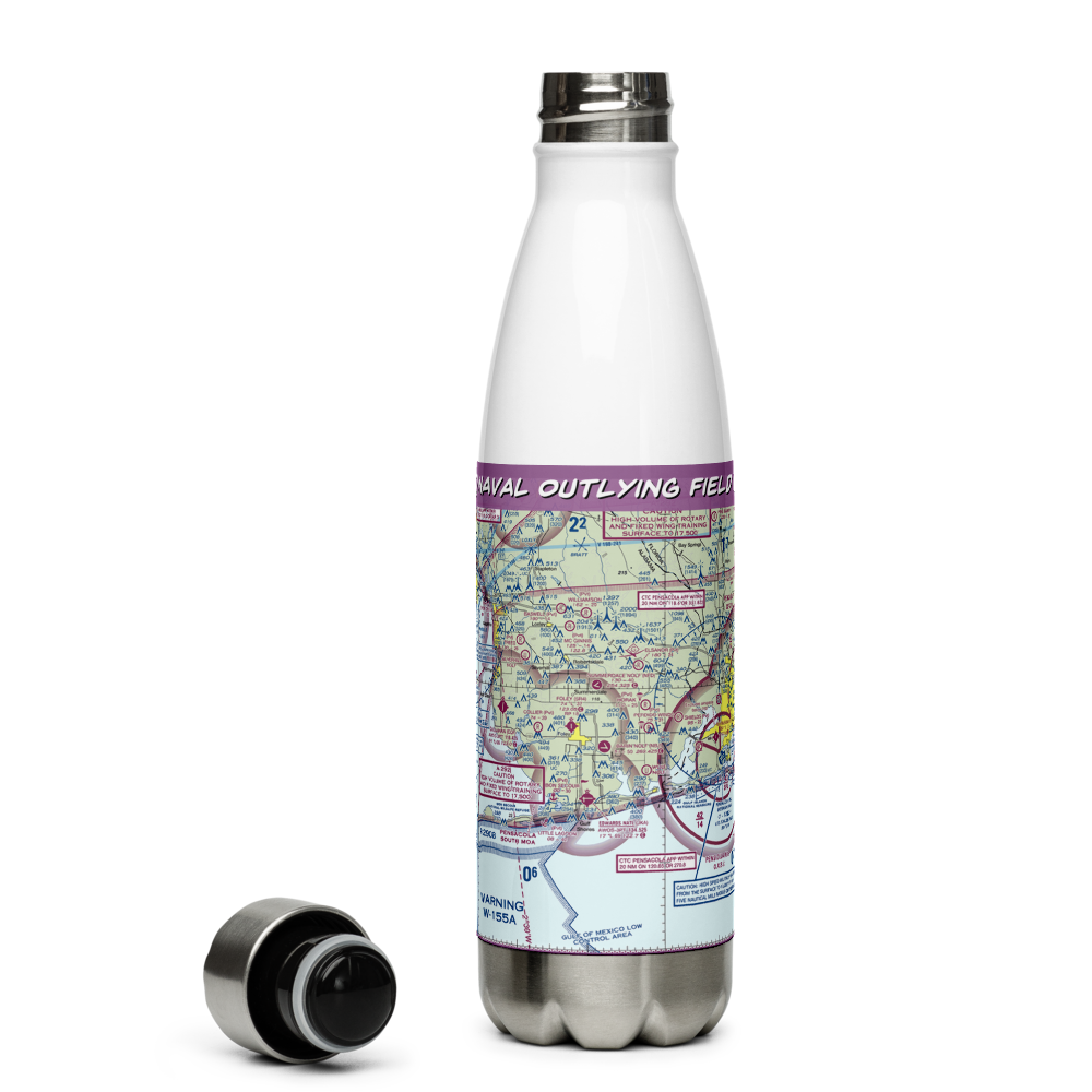 Naval Outlying Field Barin (NBJ) VFR Sectional Water Bottle 