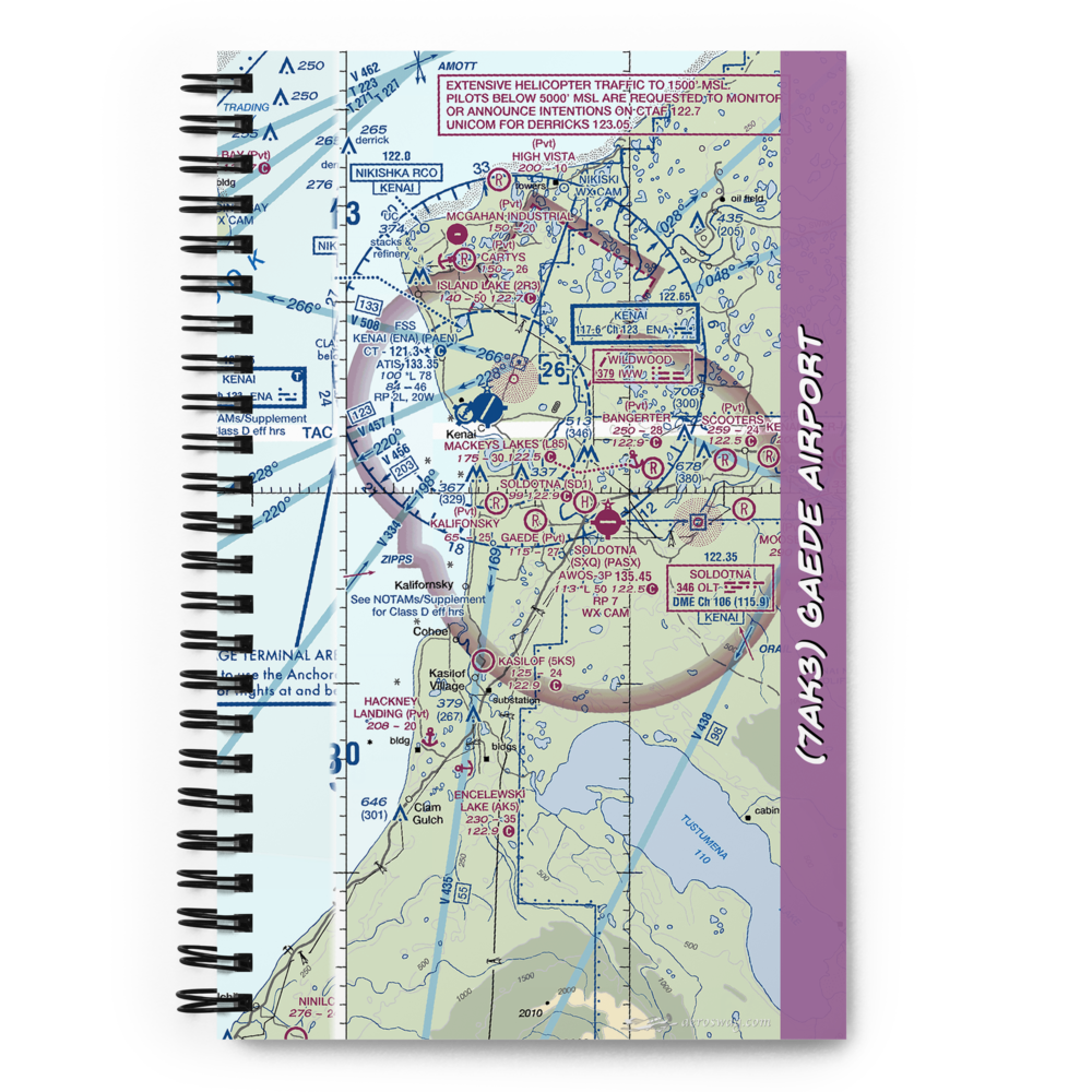 Gaede Airport (7AK3) VFR Sectional Notebook 