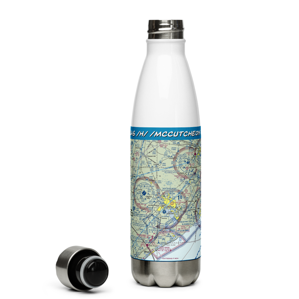New River MCAS /H/ /Mccutcheon Fld/ Airport (NCA) VFR Sectional Water Bottle 