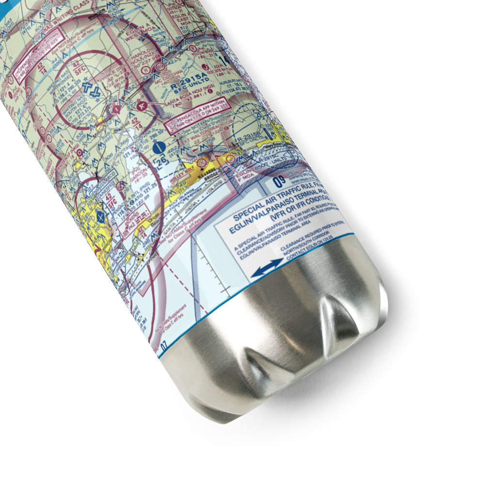 Choctaw Nolf Airport (NFJ) VFR Sectional Water Bottle 