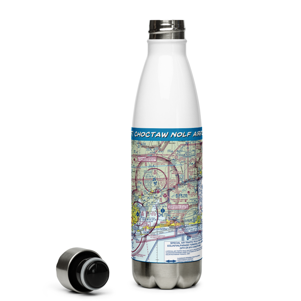 Choctaw Nolf Airport (NFJ) VFR Sectional Water Bottle 