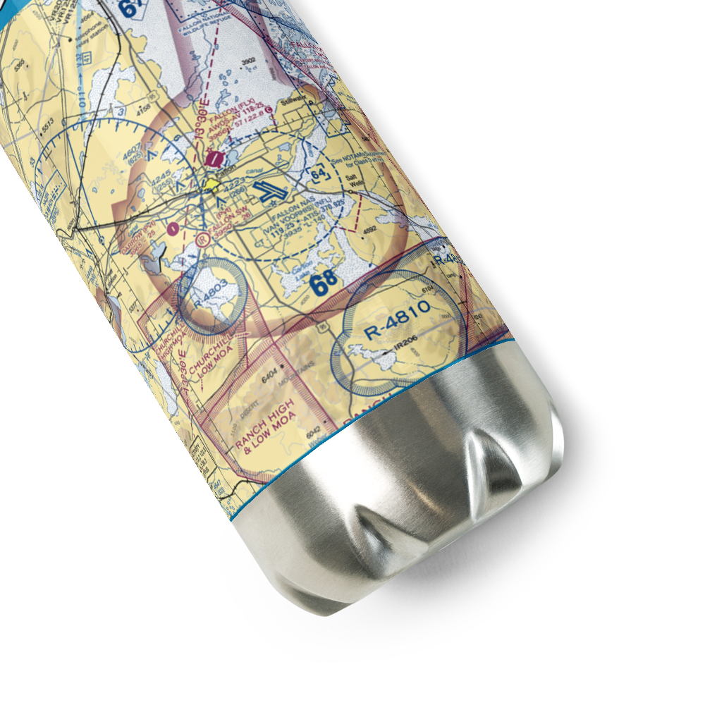 Fallon Naval Air Station (NFL) VFR Sectional Water Bottle 
