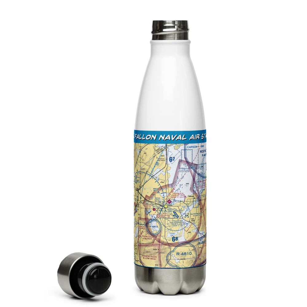 Fallon Naval Air Station (NFL) VFR Sectional Water Bottle 