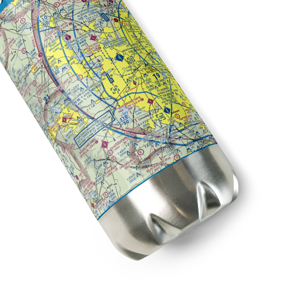 NAS Fort Worth JRB/Carswell Field (NFW) VFR Sectional Water Bottle 