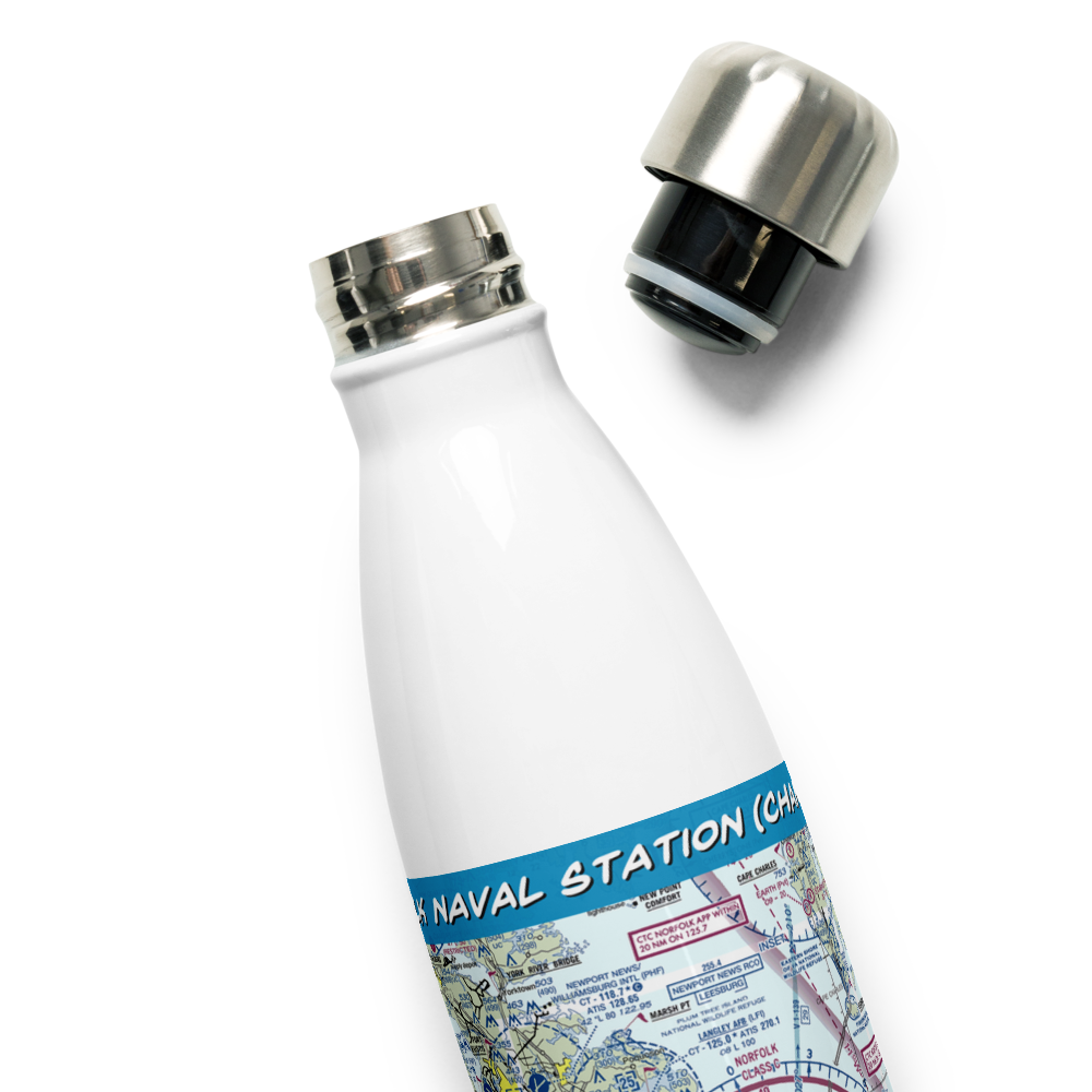 Norfolk Naval Station (Chambers Field) (NGU) VFR Sectional Water Bottle 