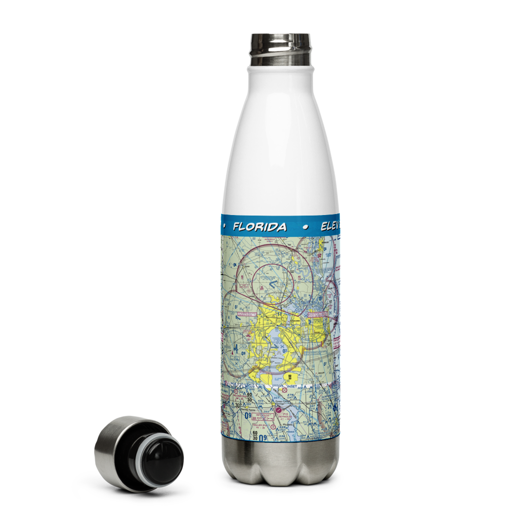 Jacksonville Naval Air Station (Towers Field) (NIP) VFR Sectional Water Bottle 