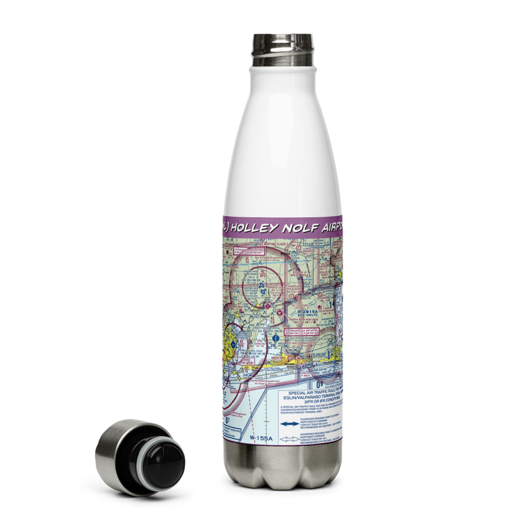 Holley Nolf Airport (NKL) VFR Sectional Water Bottle 