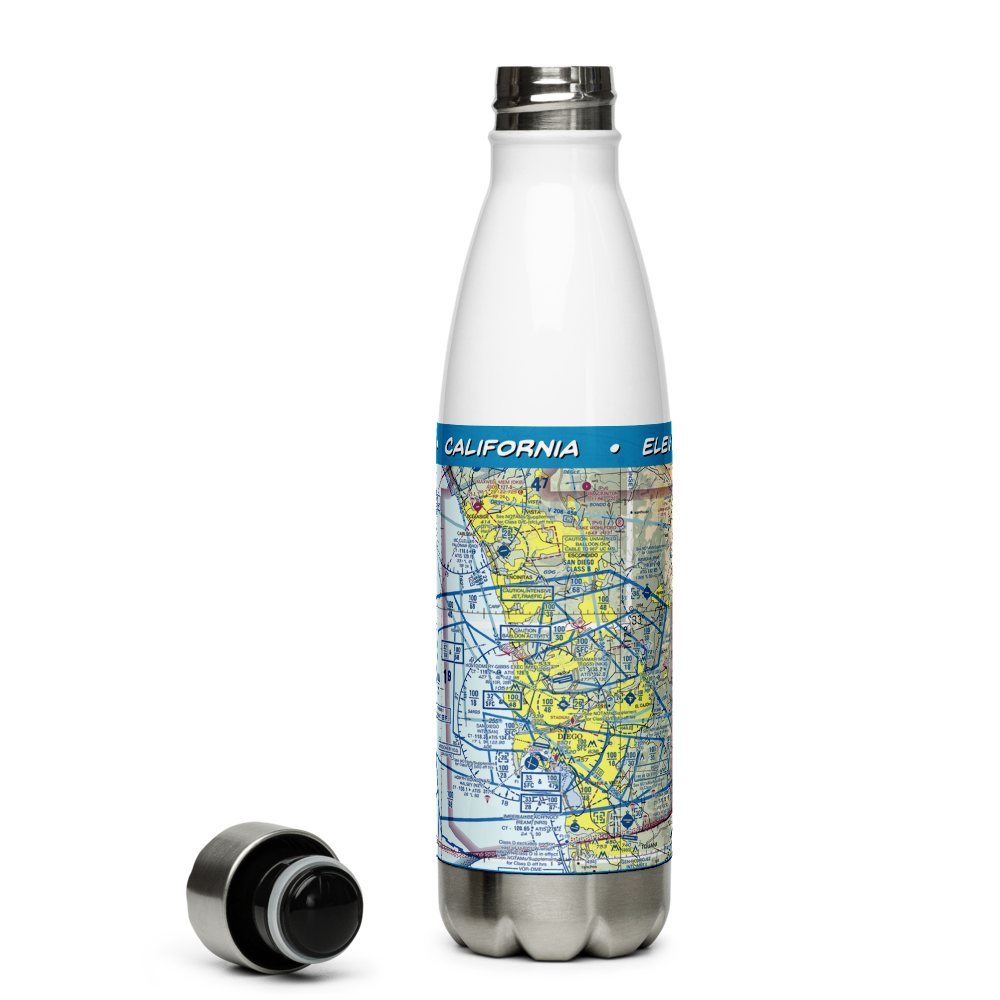 Miramar Marine Corps Air Station - Mitscher Field (NKX) VFR Sectional Water Bottle 