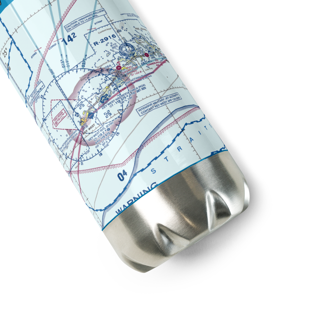 Naval Air Station Key West/Boca Chica Field (NQX) VFR Sectional Water Bottle 
