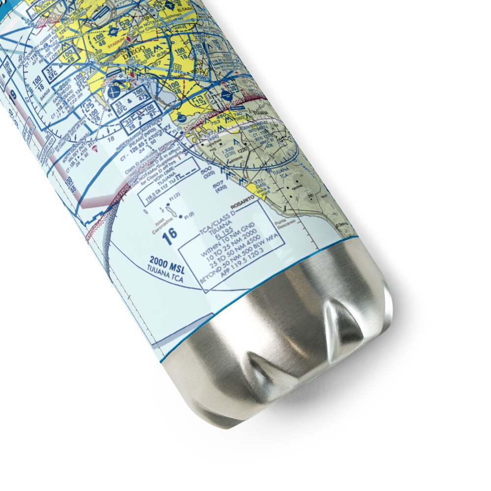 Naval Outlying Field Imperial Beach (Ream Field) (NRS) VFR Sectional Water Bottle 