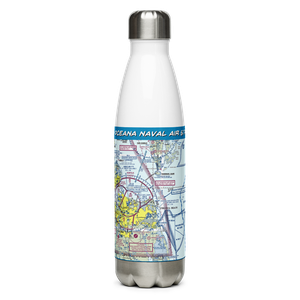 Oceana Naval Air Station (NTU) VFR Sectional Water Bottle