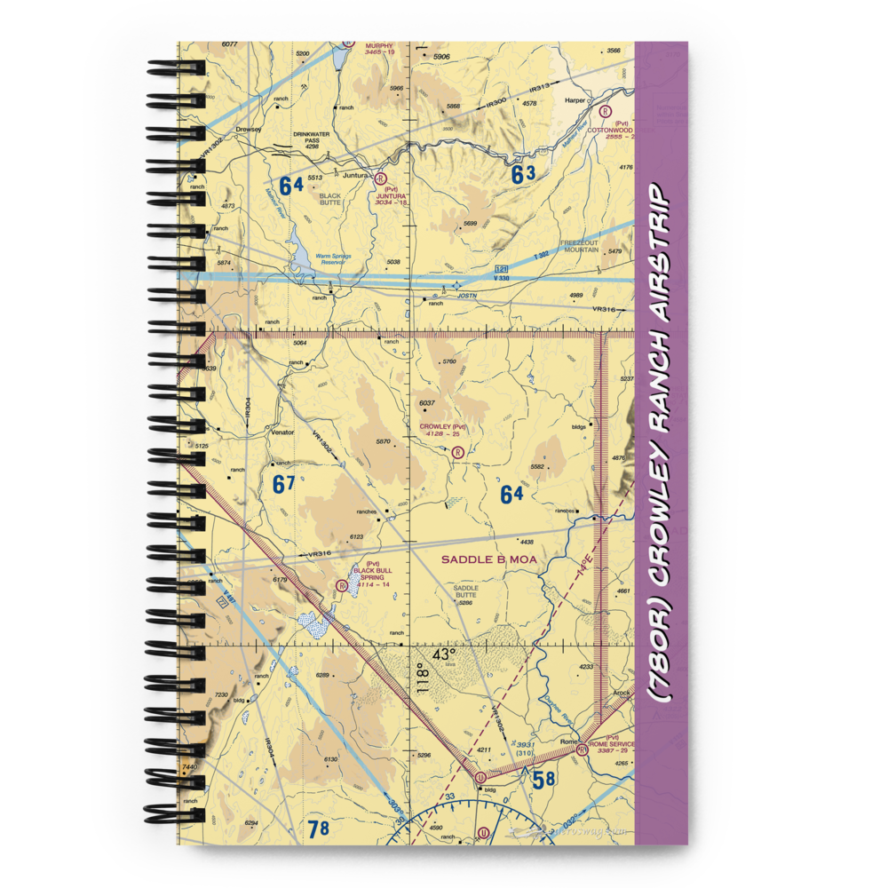 Crowley Ranch Airstrip (78OR) VFR Sectional Notebook 