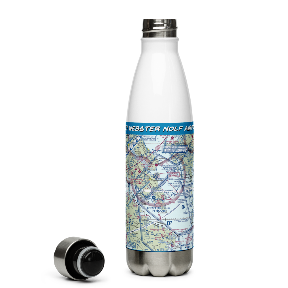 Webster Nolf Airport (NUI) VFR Sectional Water Bottle 