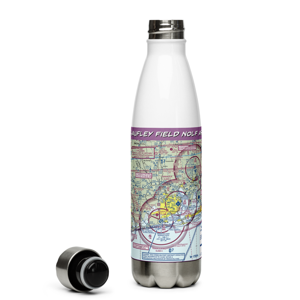 Saufley Field Nolf Airport (NUN) VFR Sectional Water Bottle 