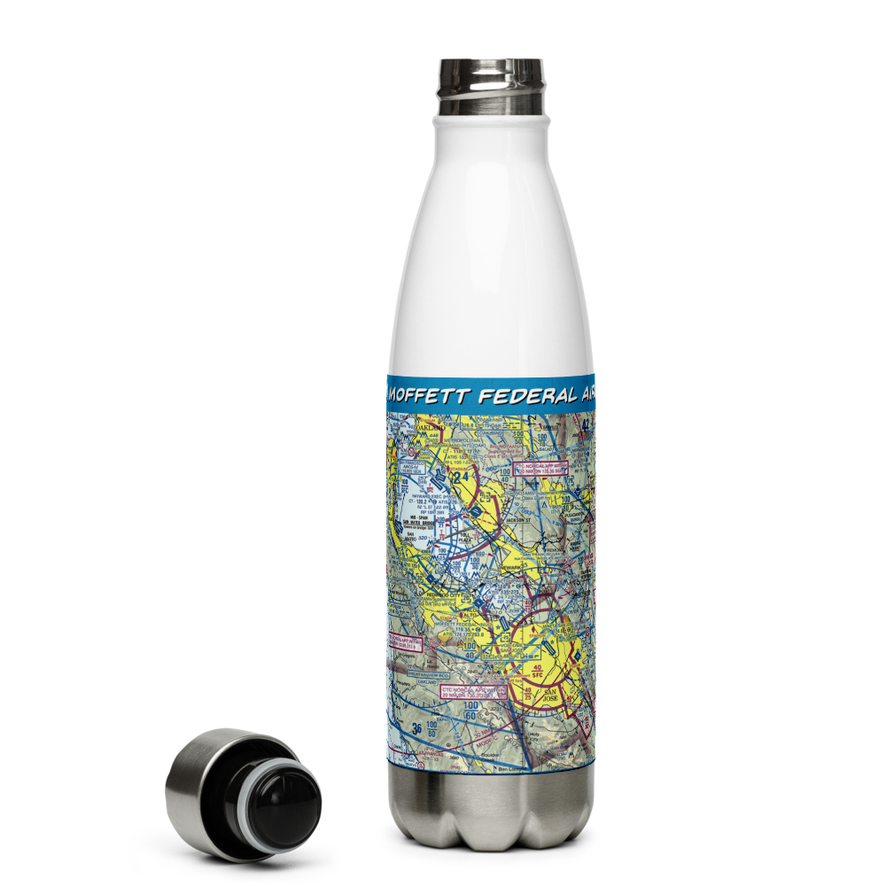 Moffett Federal Airfield (NUQ) VFR Sectional Water Bottle 