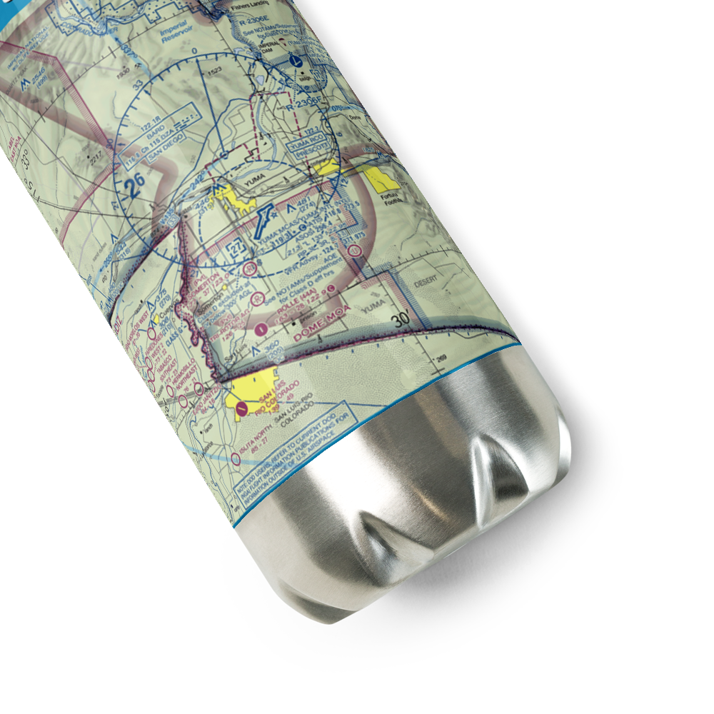 Yuma MCAS/Yuma International Airport (NYL) VFR Sectional Water Bottle 