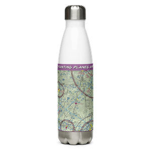 Painting Planes Airport (1PP) VFR Sectional Water Bottle