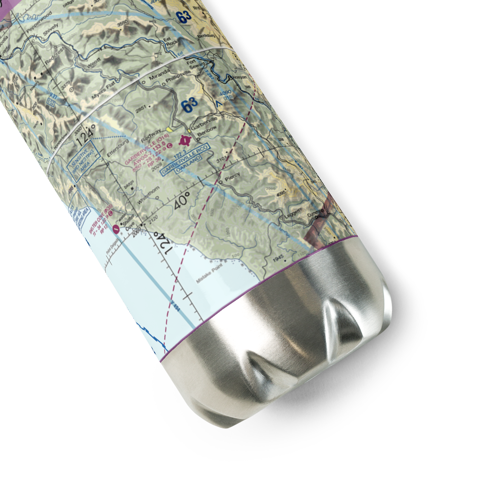 Garberville Airport (O16) VFR Sectional Water Bottle 