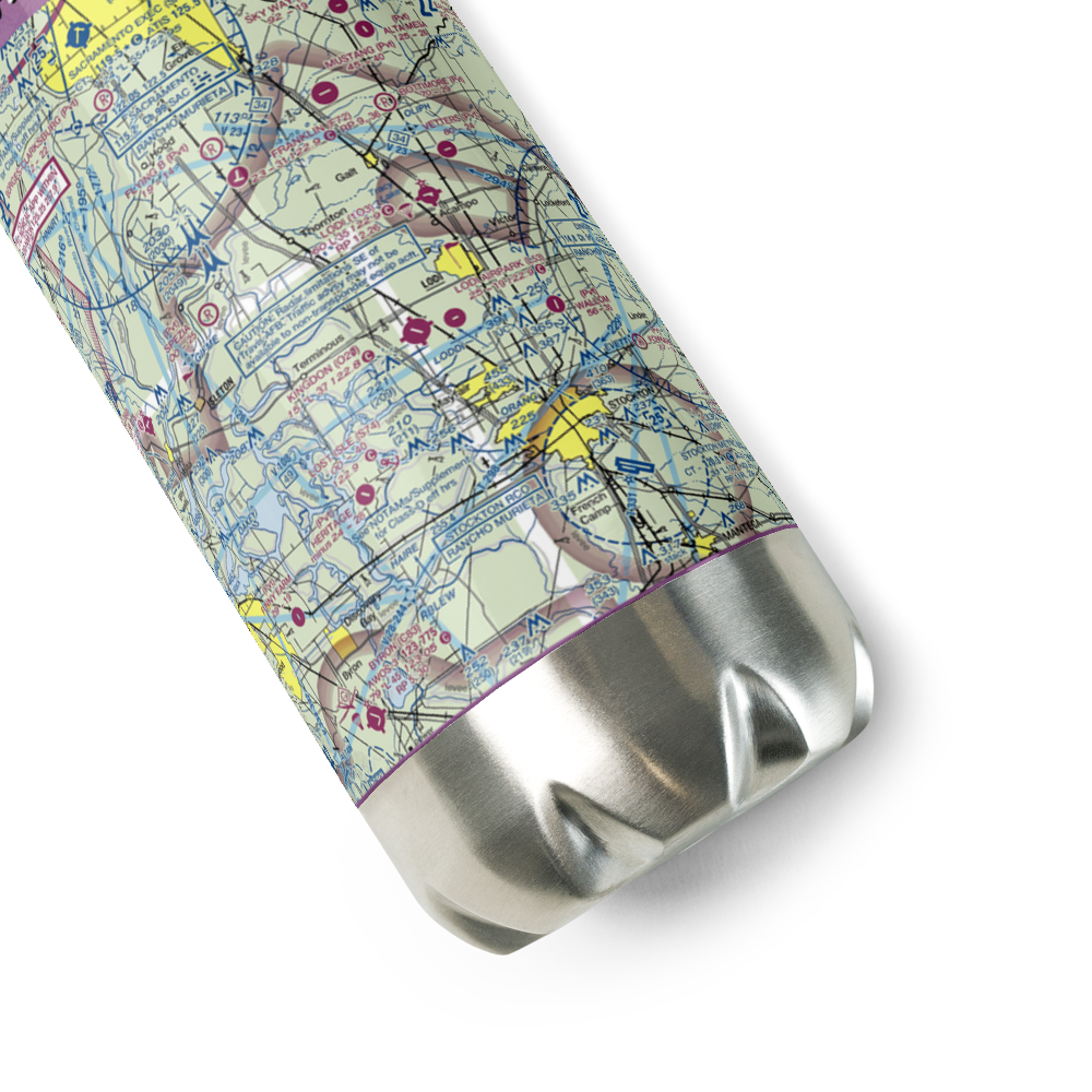Kingdon Airpark (O20) VFR Sectional Water Bottle 