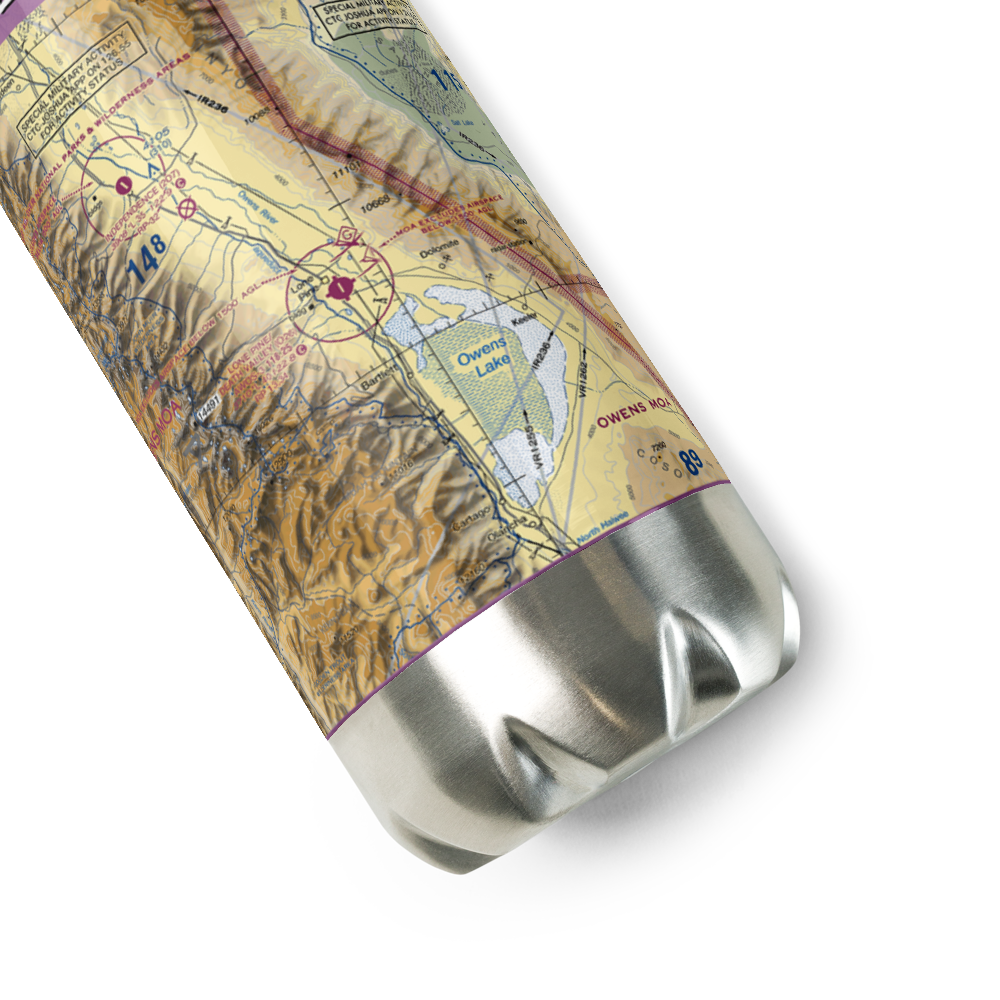 Lone Pine/Death Valley Airport (O26) VFR Sectional Water Bottle 