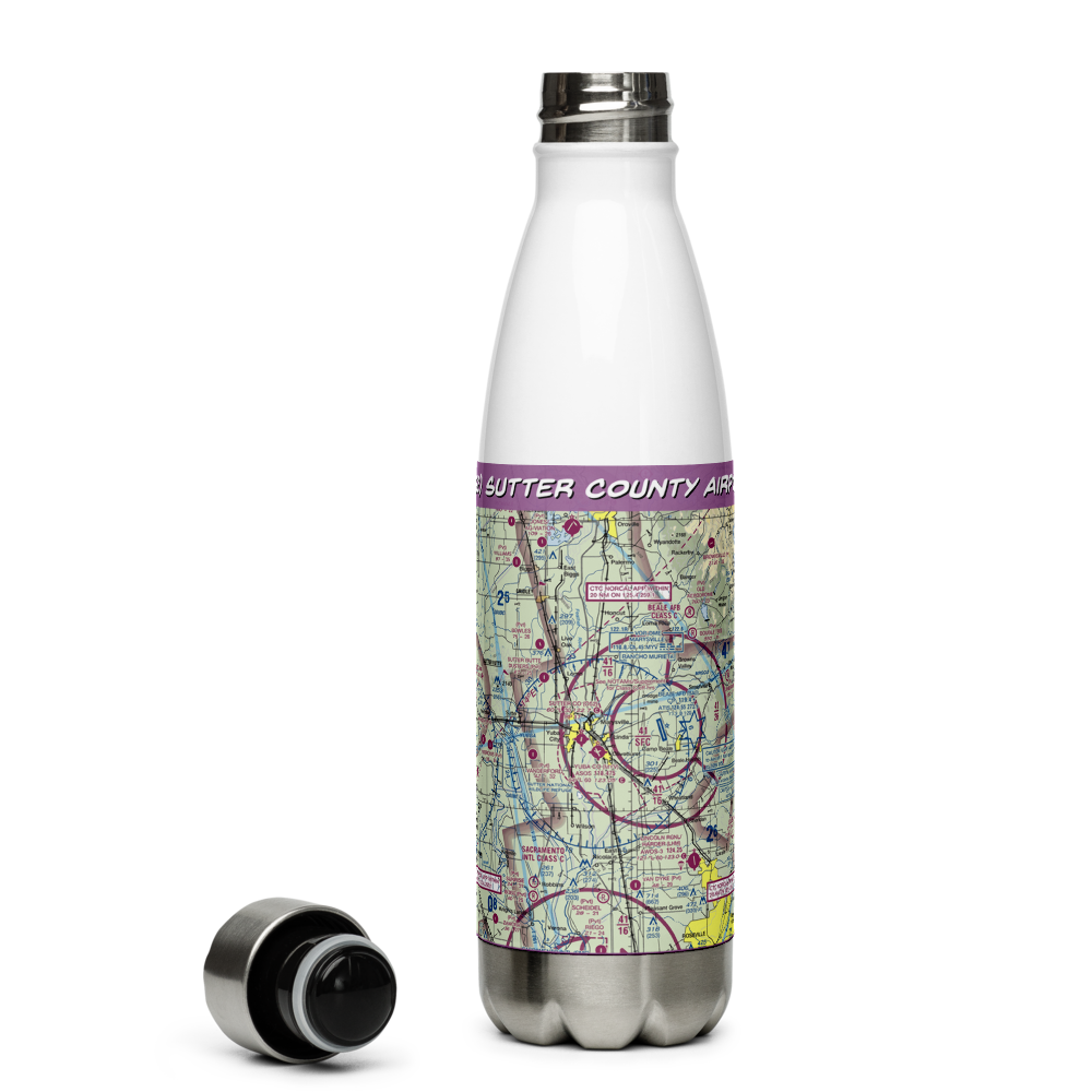Sutter County Airport (O52) VFR Sectional Water Bottle 