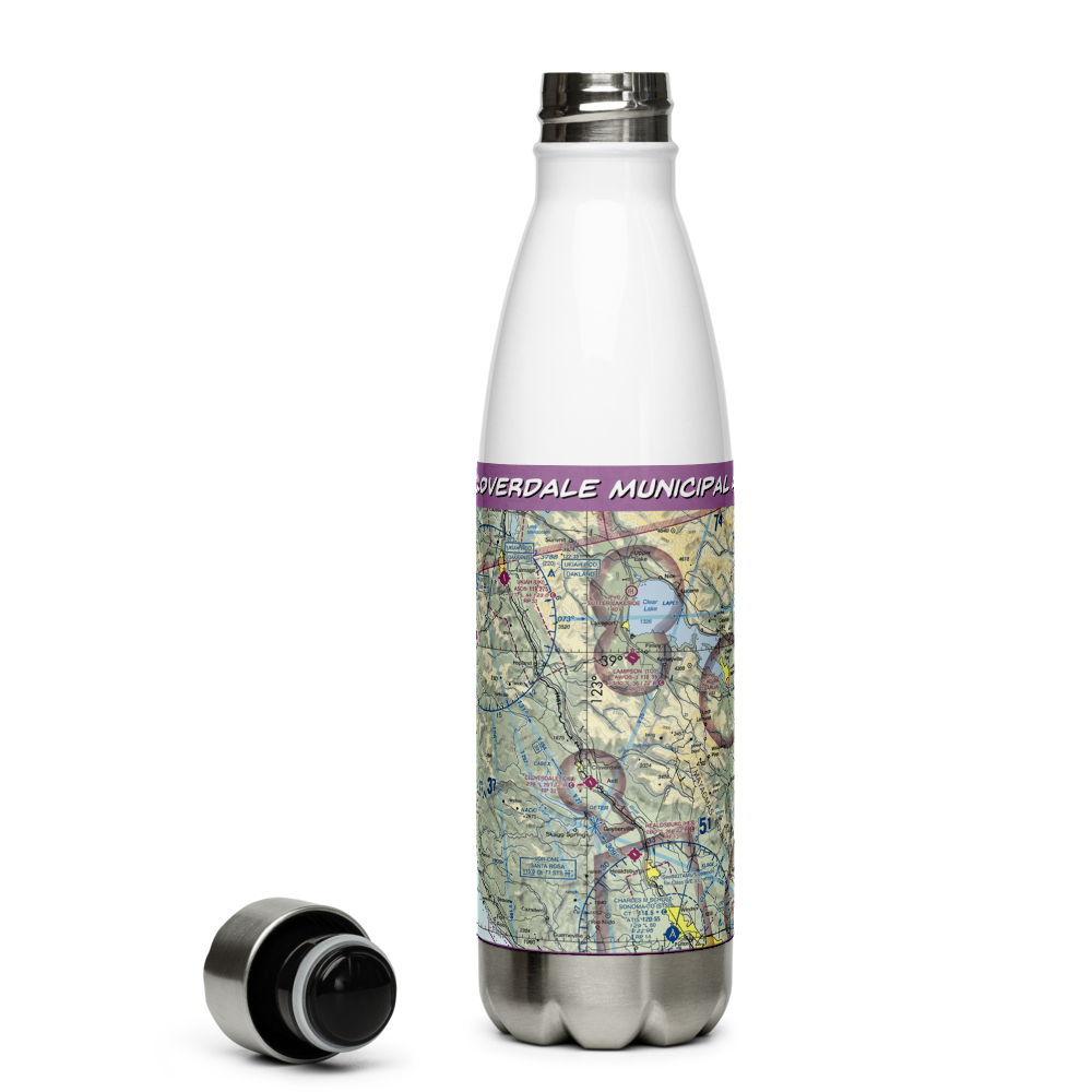 Cloverdale Municipal Airport (O60) VFR Sectional Water Bottle 