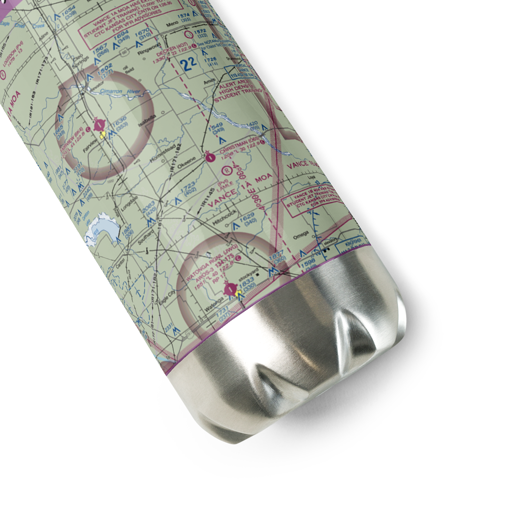 Christman Airfield (O65) VFR Sectional Water Bottle 