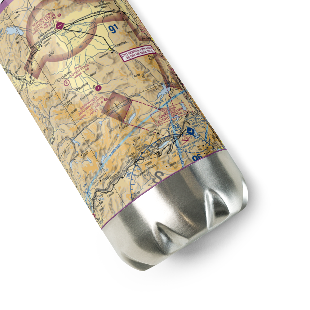 Sierraville Dearwater Airport (O79) VFR Sectional Water Bottle 