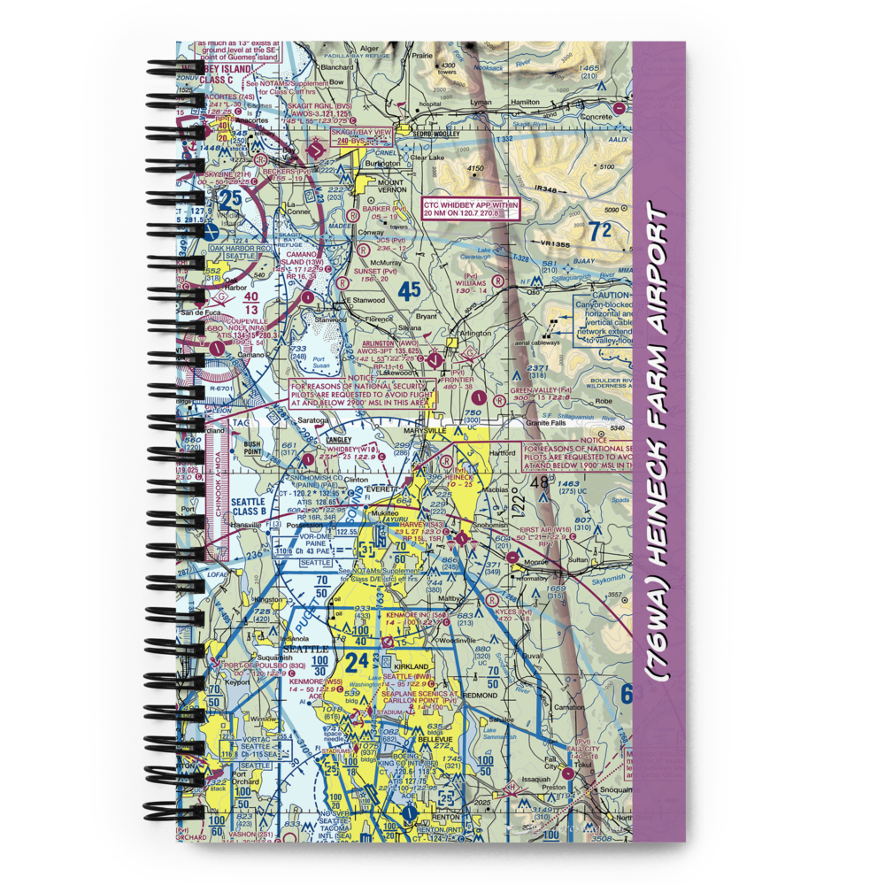 Heineck Farm Airport (76WA) VFR Sectional Notebook 