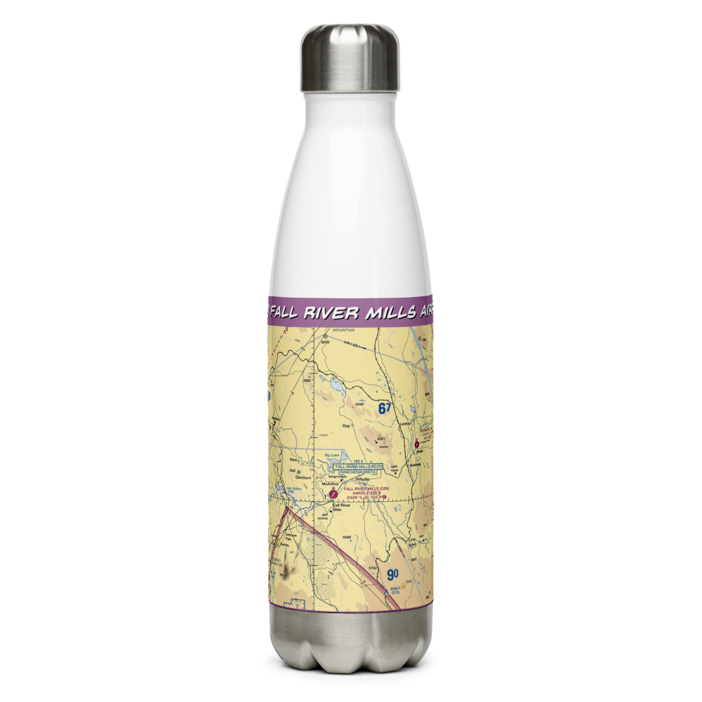 Fall River Mills Airport (O89) VFR Sectional Water Bottle 