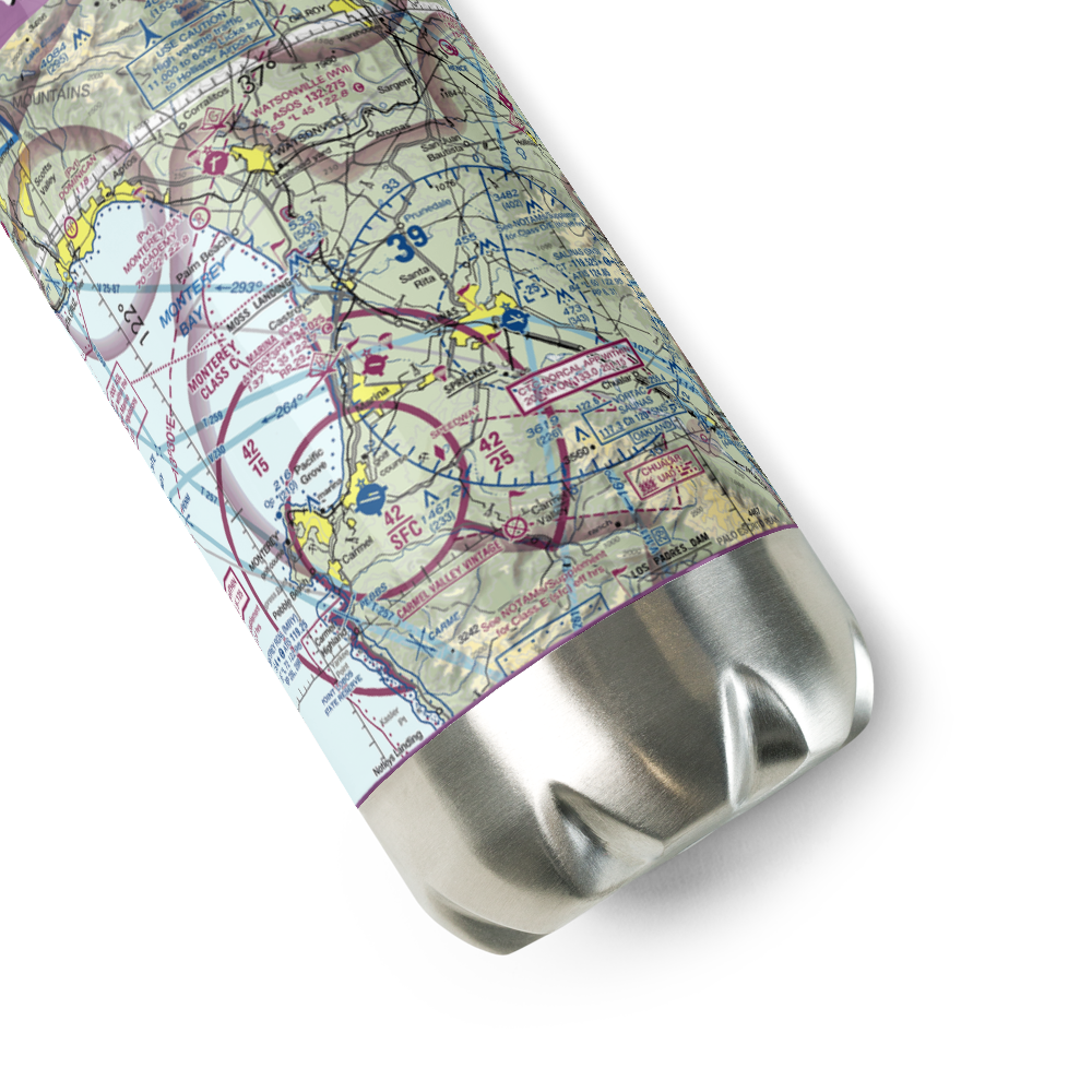 Marina Municipal Airport (OAR) VFR Sectional Water Bottle 