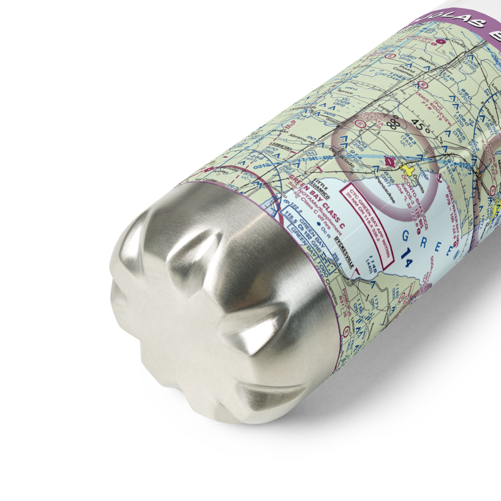J. Douglas Bake Memorial Airport (OCQ) VFR Sectional Water Bottle 