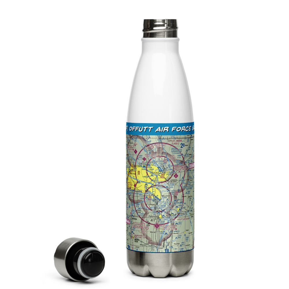 Offutt Air Force Base (OFF) VFR Sectional Water Bottle 
