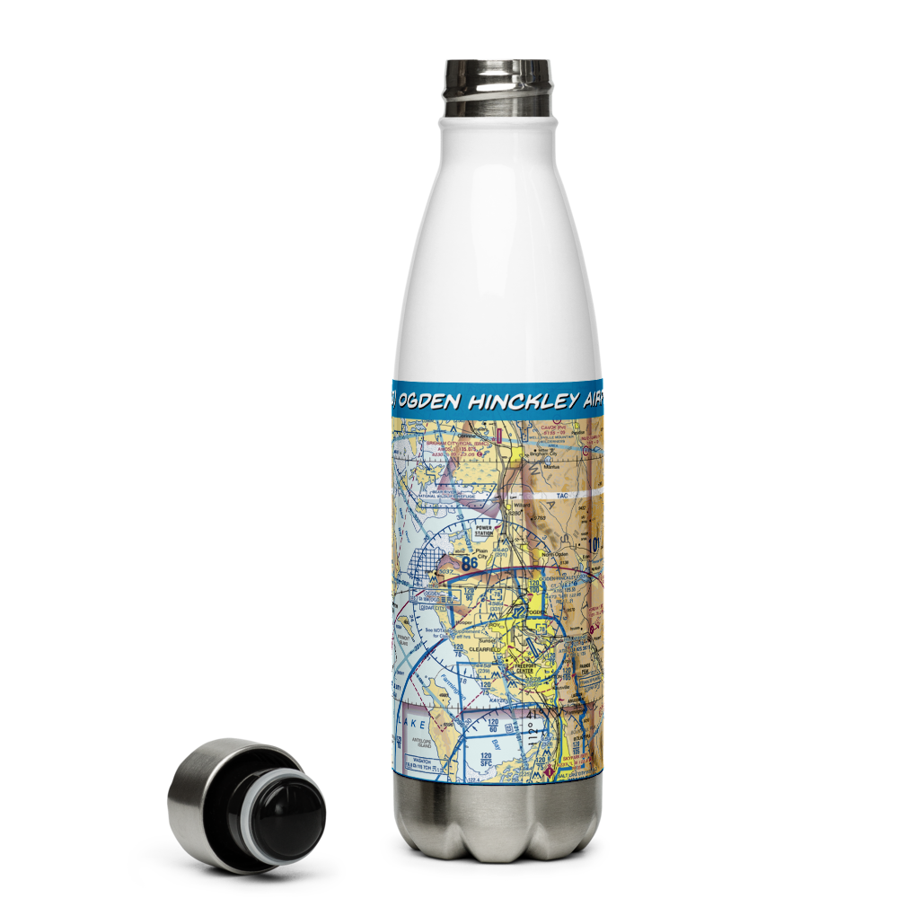 Ogden Hinckley Airport (OGD) VFR Sectional Water Bottle 