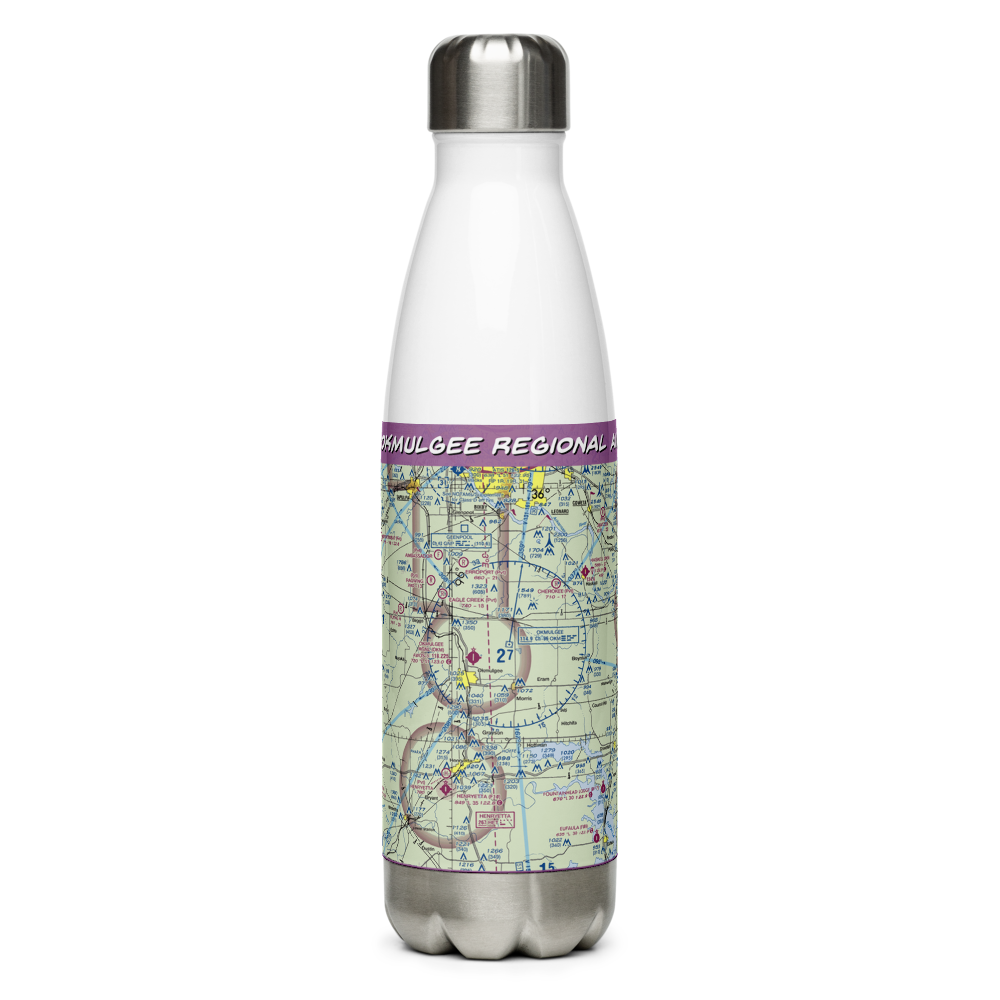 Okmulgee Regional Airport (OKM) VFR Sectional Water Bottle 