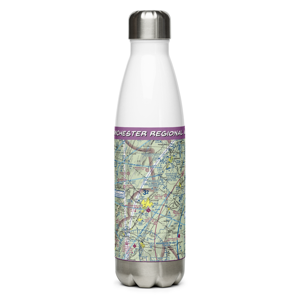 Winchester Regional Airport (OKV) VFR Sectional Water Bottle 